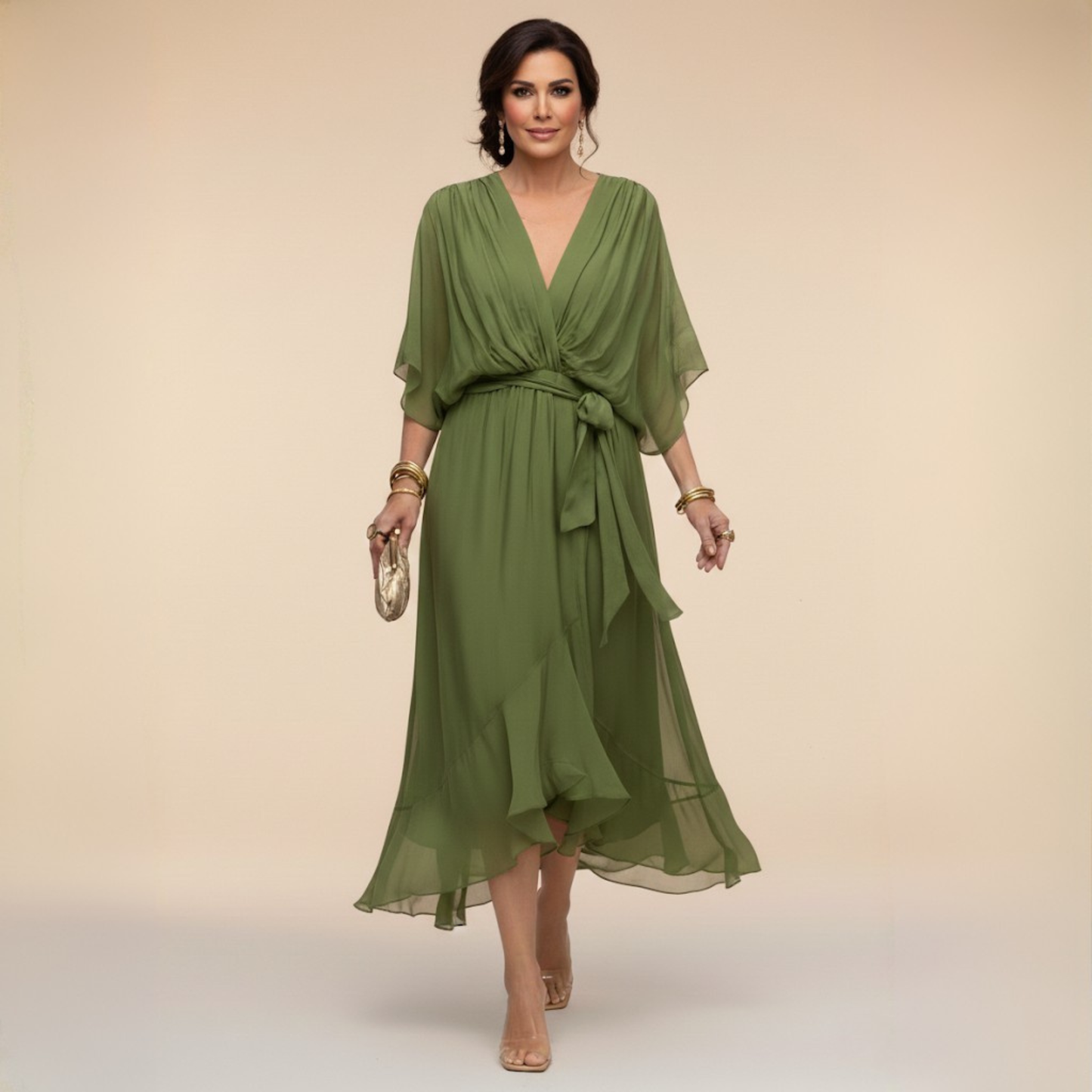 Monica - Elegante Jurk met V-hals