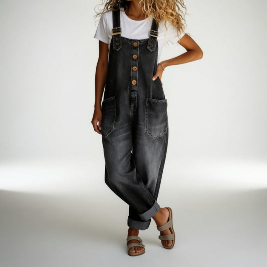 Bertille - Comfortabele Lange Denim Overall