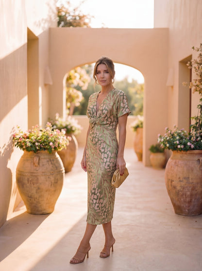 Sophie - Elegante vloeiende midi jurk