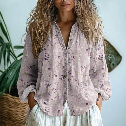 Brianna Blouse - Elegante Vintage Bloemenprint