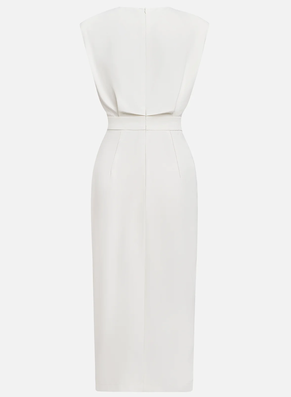 Sophie - Elegante midi jurk met gouden knopen