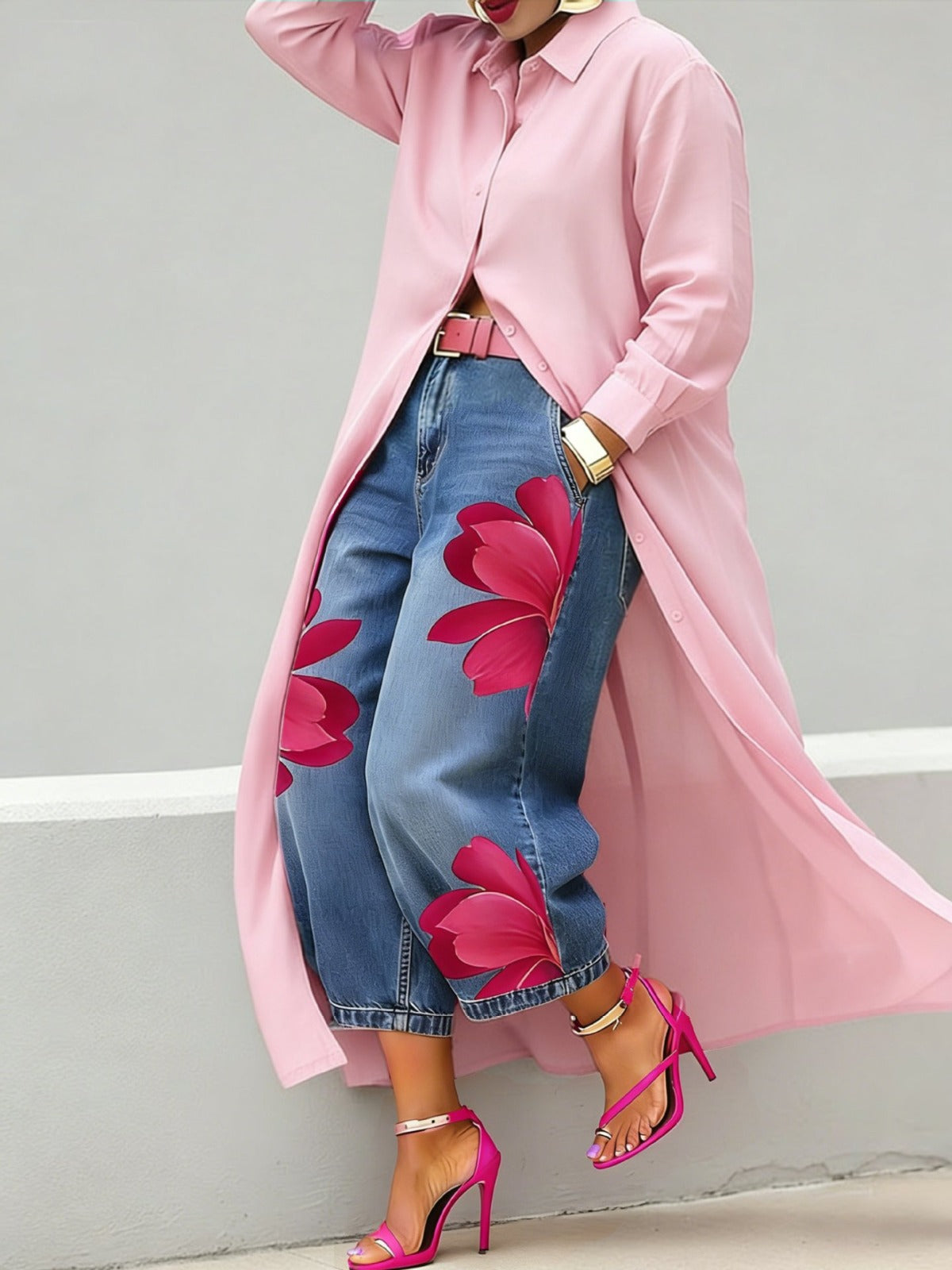 Fiore Rosso - Comfortabele Completo jeans + blouse 🌼