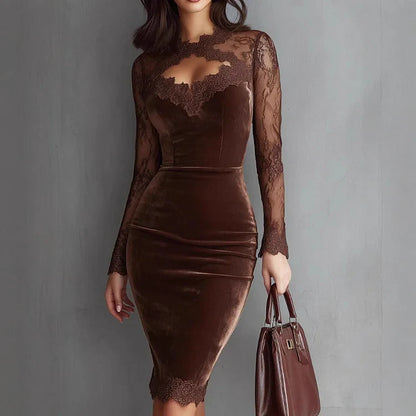 Sexy Kanten Jurk met V-hals - Comfortabele en Stijlvolle Jurk